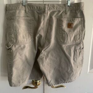 Mens Size 40 Carhartt Khaki Cargo Carpenter  Summer Work Shorts
